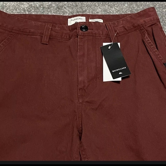Quiksilver Other - Quiksilver Men’s 30 Everyday Chino Shorts Red Straight Fit Cotton NWT